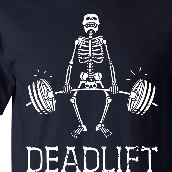 Halloween Skeleton Weight Lifting Workout Tall T-Shirt