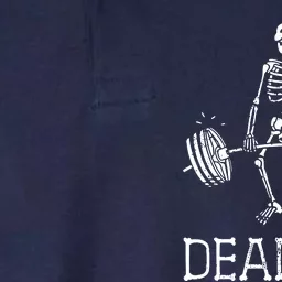 Halloween Skeleton Weight Lifting Workout Softstyle Adult Sport Polo