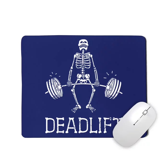 Halloween Skeleton Weight Lifting Workout Mousepad