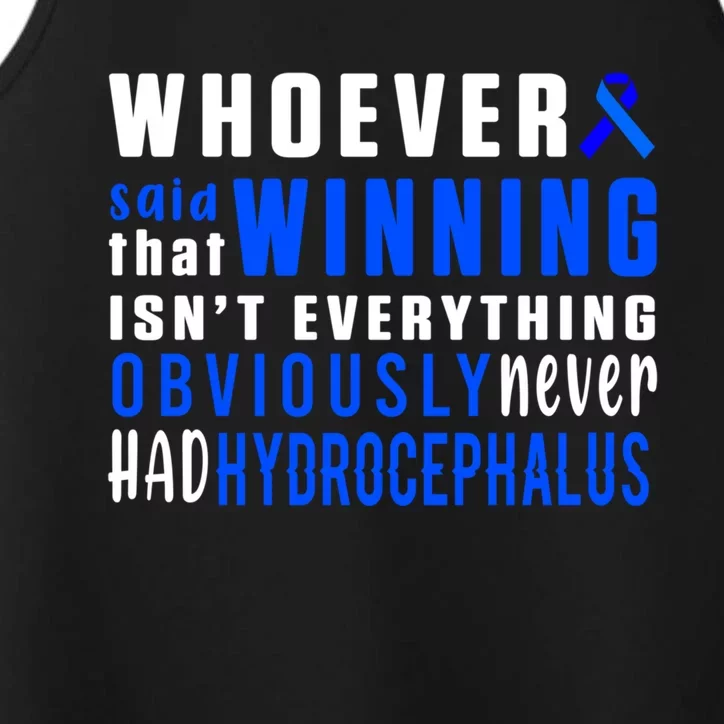 Hydrocephalus Survivor Winning Awareness Warrior Gift Performance Tank