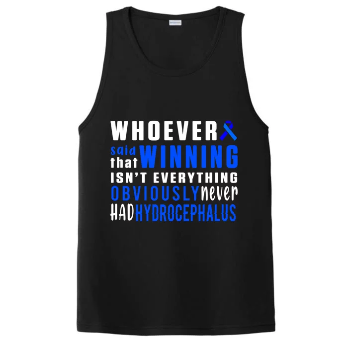 Hydrocephalus Survivor Winning Awareness Warrior Gift Performance Tank