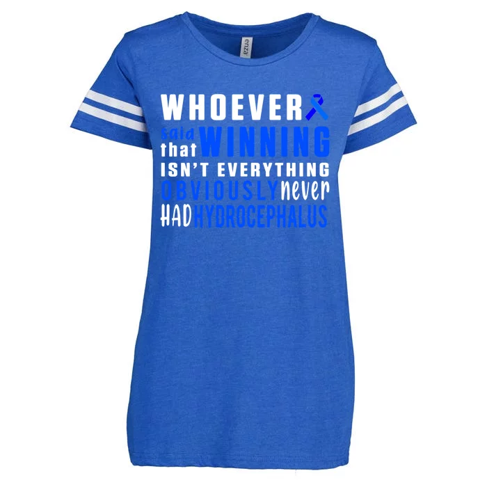 Hydrocephalus Survivor Winning Awareness Warrior Gift Enza Ladies Jersey Football T-Shirt