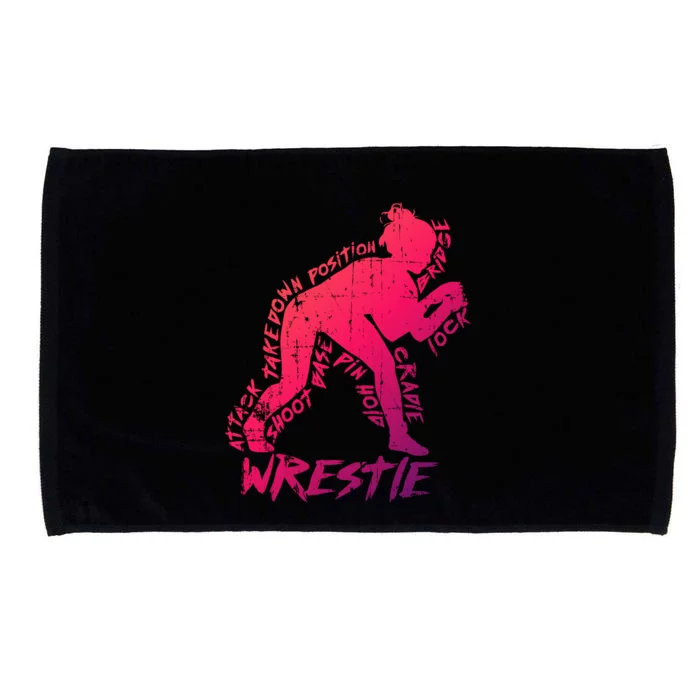 High School Wrestling Mom Dad Gift Wrestling Gift Microfiber Hand Towel