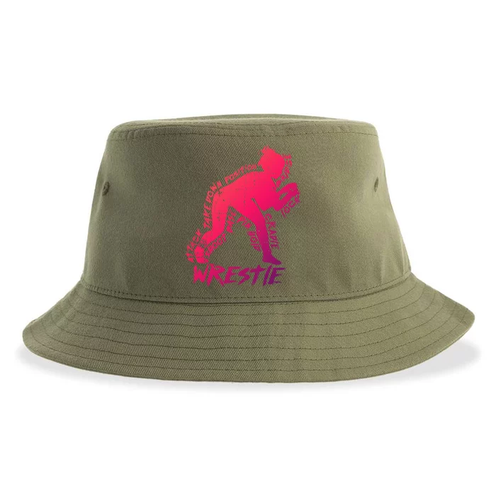 High School Wrestling Mom Dad Gift Wrestling Gift Sustainable Bucket Hat