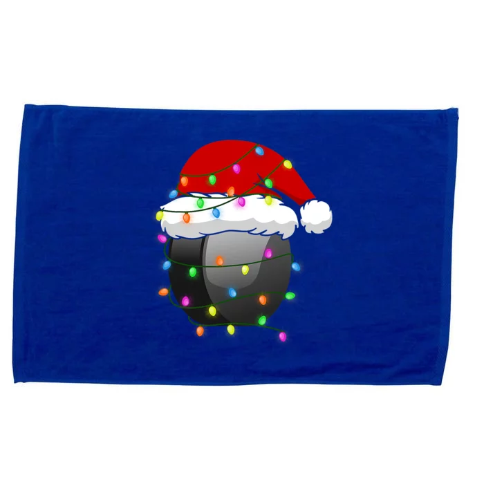 Hockey Sport Xmas Santa Hat Christmas Holidays Great Gift Microfiber Hand Towel