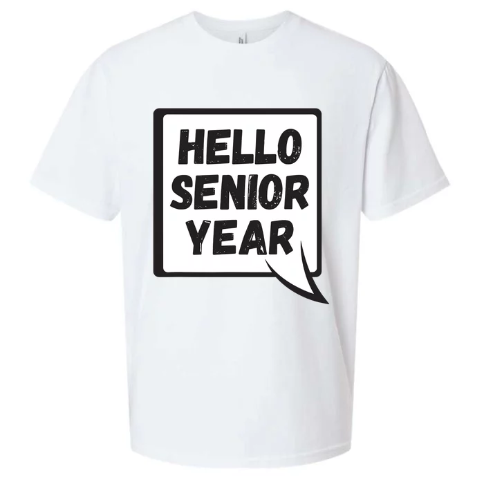 Hello Senior Year Gift Graduation Gift Sueded Cloud Jersey T-Shirt