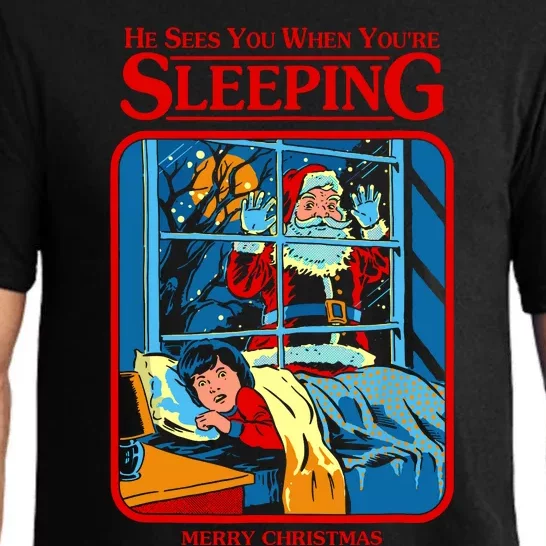 He Sees You When YouRe Sleeping Merry Christmas Pajama Set