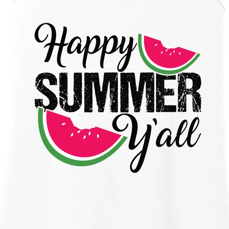 Happy Summer Yall | Summer Watermelon Ladies Essential Tank