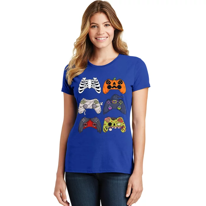 Halloween Skeleton Zombie Gaming Controllers Mummy Women's T-Shirt