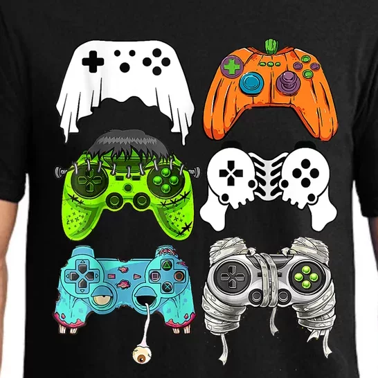 Halloween Skeleton Zombie Gaming Controllers Mummy Game Pajama Set