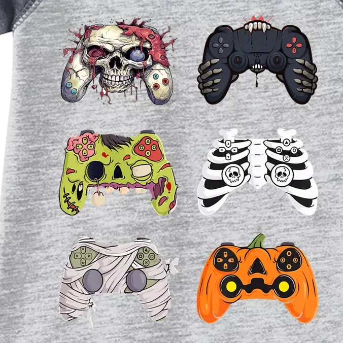 Halloween Skeleton Zombie Gaming Controllers Mummy Infant Baby Jersey Bodysuit