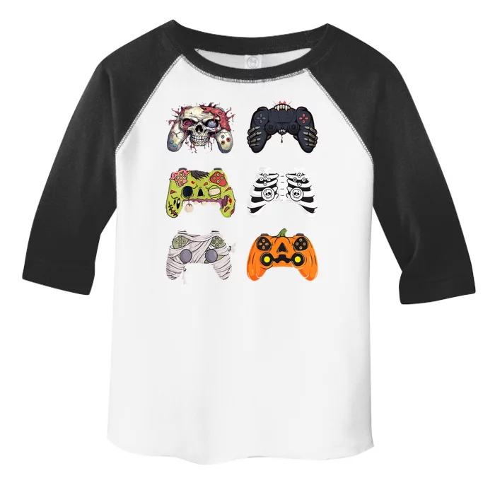 Halloween Skeleton Zombie Gaming Controllers Mummy Toddler Fine Jersey T-Shirt