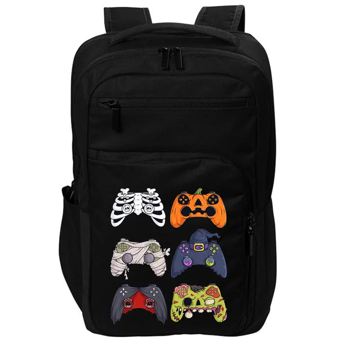 Halloween Skeleton Zombie Gaming Controllers Mummy Impact Tech Backpack