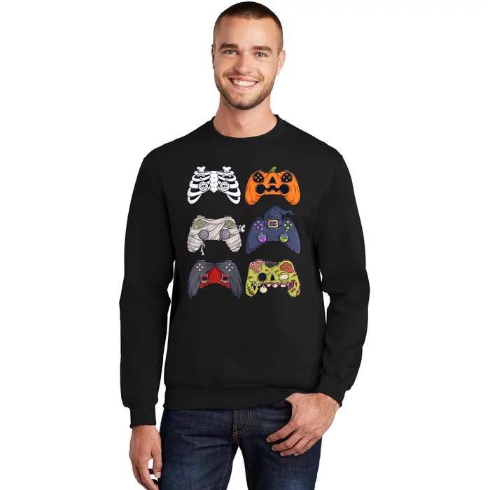 Halloween Skeleton Zombie Gaming Controllers Mummy Sweatshirt