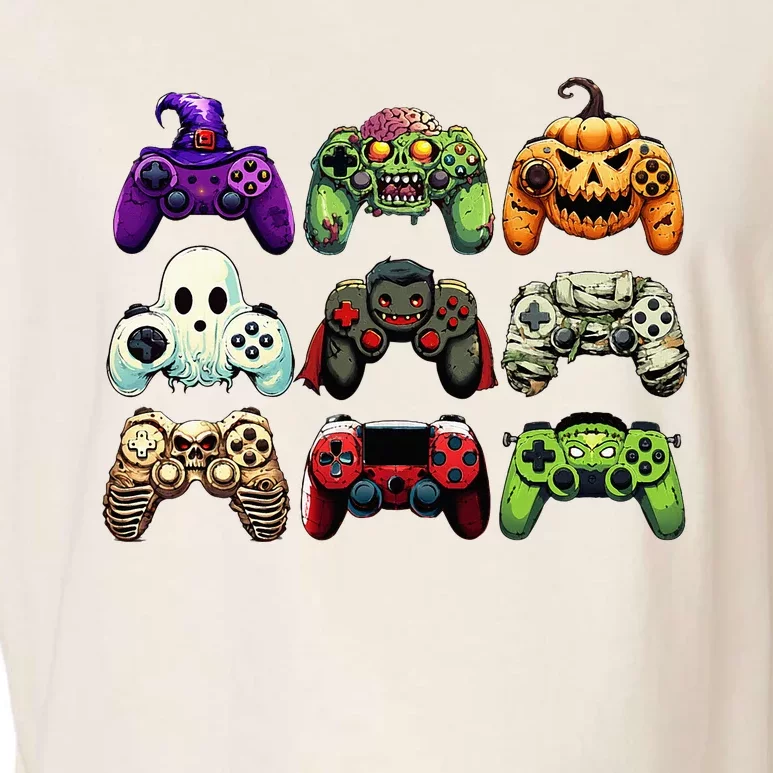 Halloween Skeleton Zombie Gaming Controllers Mummy Garment-Dyed Women's Muscle Tee