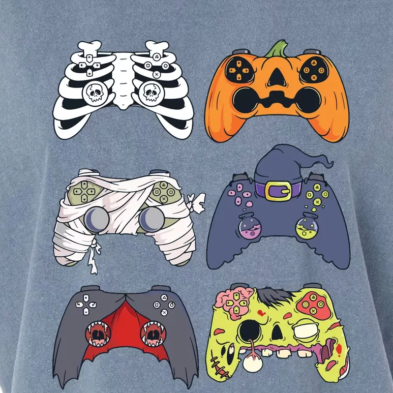 Halloween Skeleton Zombie Gaming Controllers Mummy Boy Kids 9060 Garment-Dyed Women's Muscle Tee