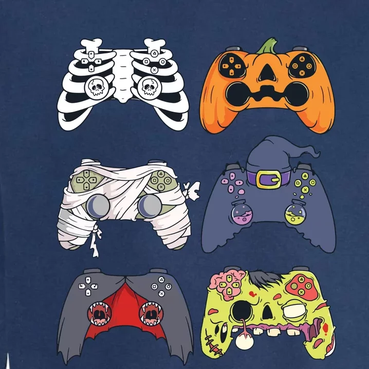 Halloween Skeleton Zombie Gaming Controllers Mummy Boy Kids 9060 Garment-Dyed Sweatshirt