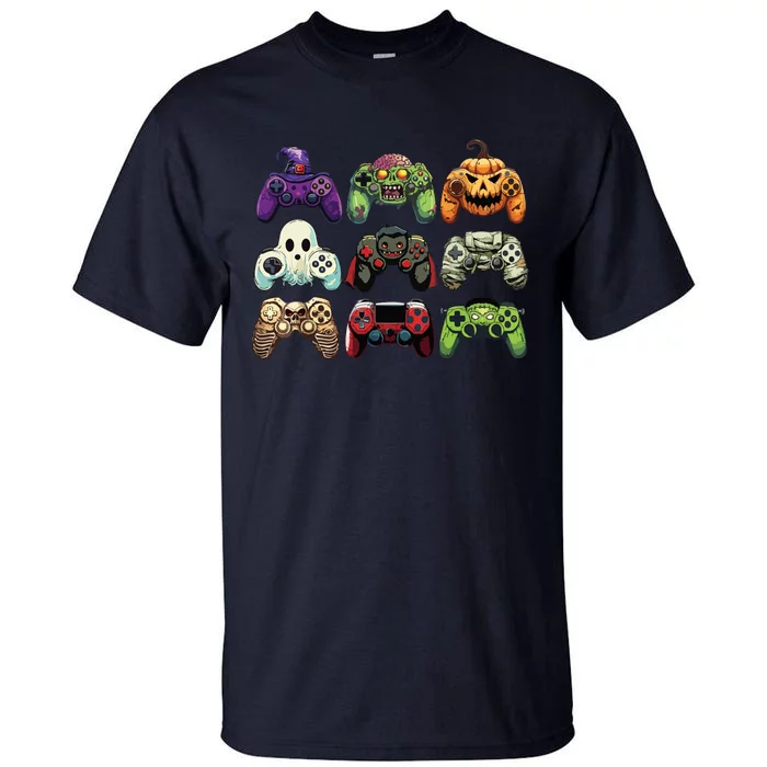 Halloween Skeleton Zombie Gaming Controllers Mummy Boy Kids Tall T-Shirt