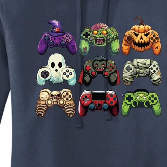 Halloween Skeleton Zombie Gaming Controllers Mummy Boy Kids Women's Pullover Hoodie