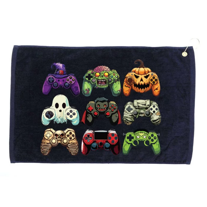 Halloween Skeleton Zombie Gaming Controllers Mummy Boy Kids Grommeted Golf Towel