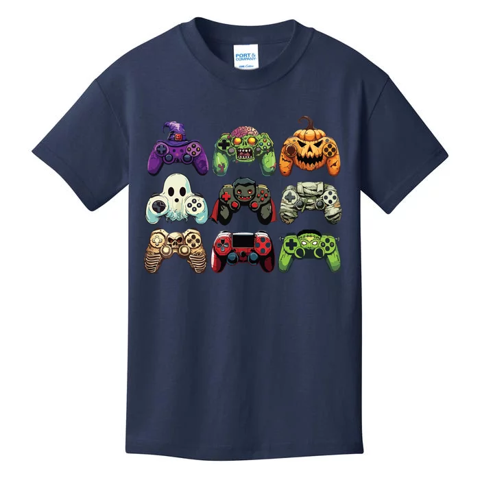 Halloween Skeleton Zombie Gaming Controllers Mummy Boy Kids Kids T-Shirt