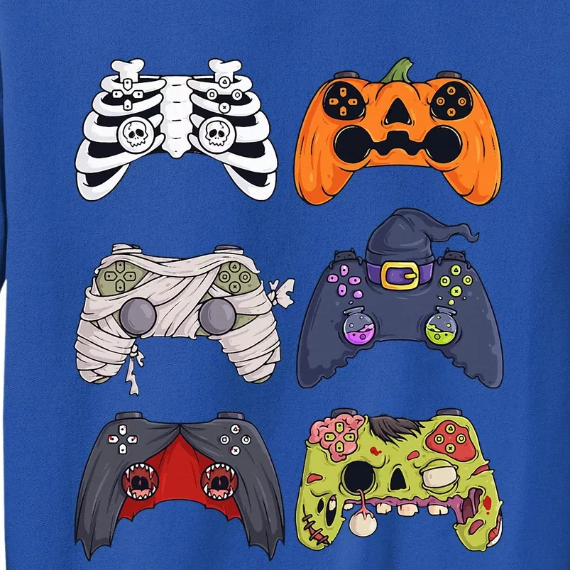 Halloween Skeleton Zombie Gaming Controllers Mummy Tall Sweatshirt