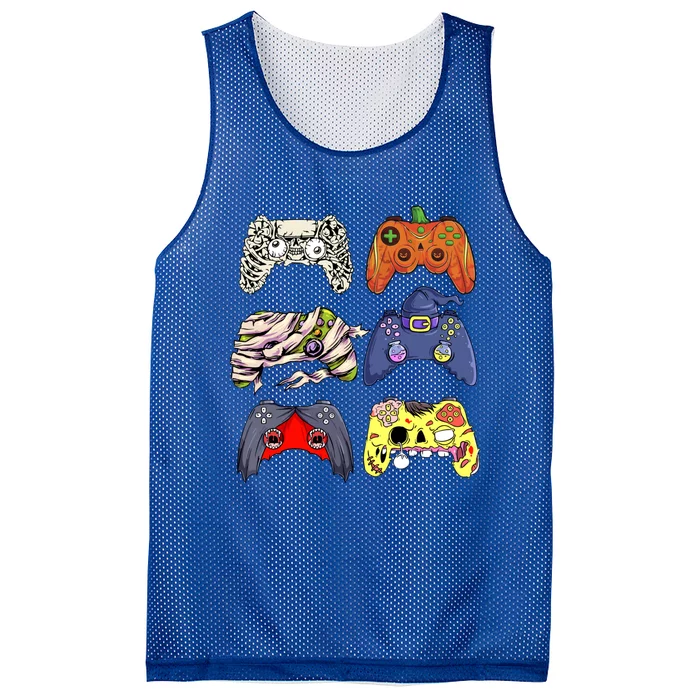 Halloween Skeleton Zombie Witch Controller Mummy Gamer Gift Mesh Reversible Basketball Jersey Tank