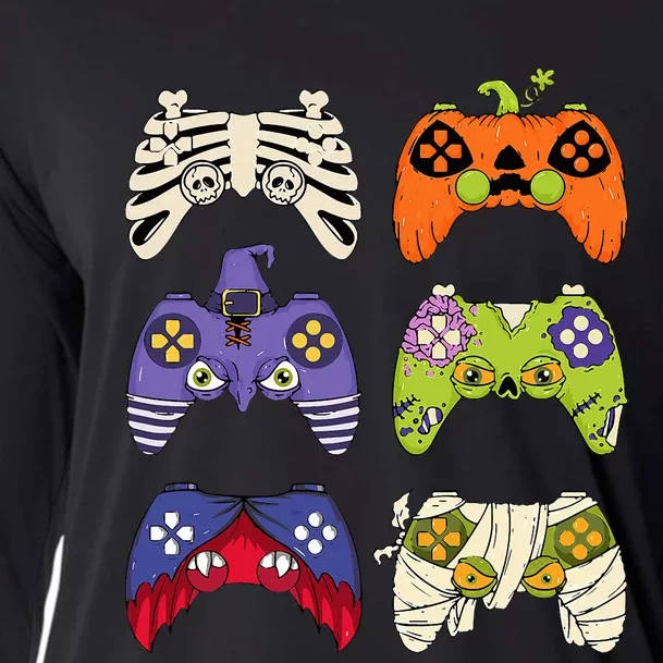 Halloween Skeleton Zombie Mummy Gaming Controllers Cooling Performance Long Sleeve Crew