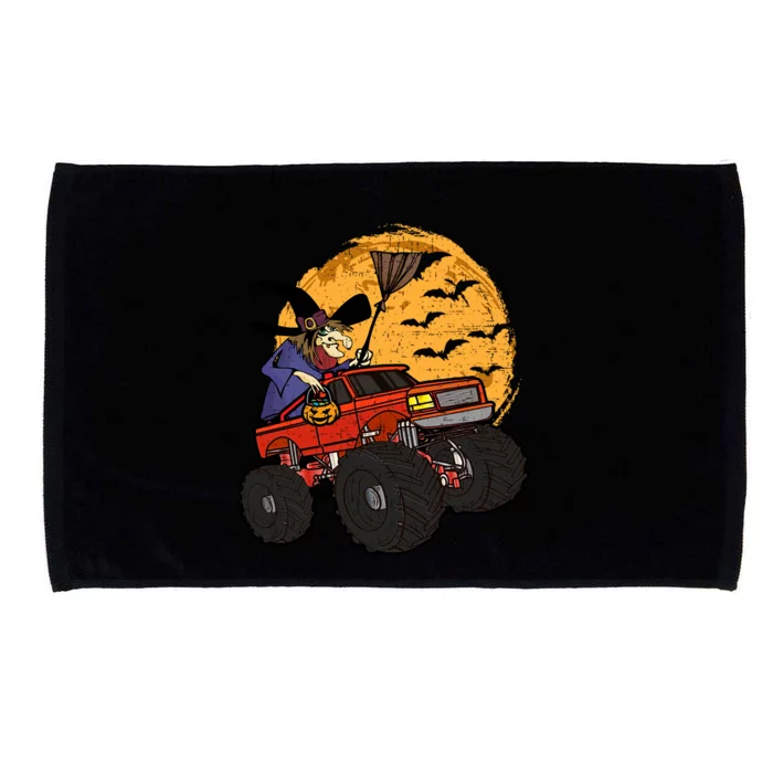 Halloween Skeleton Zombie Riding Monster Truck Vampire Cool Gift Microfiber Hand Towel