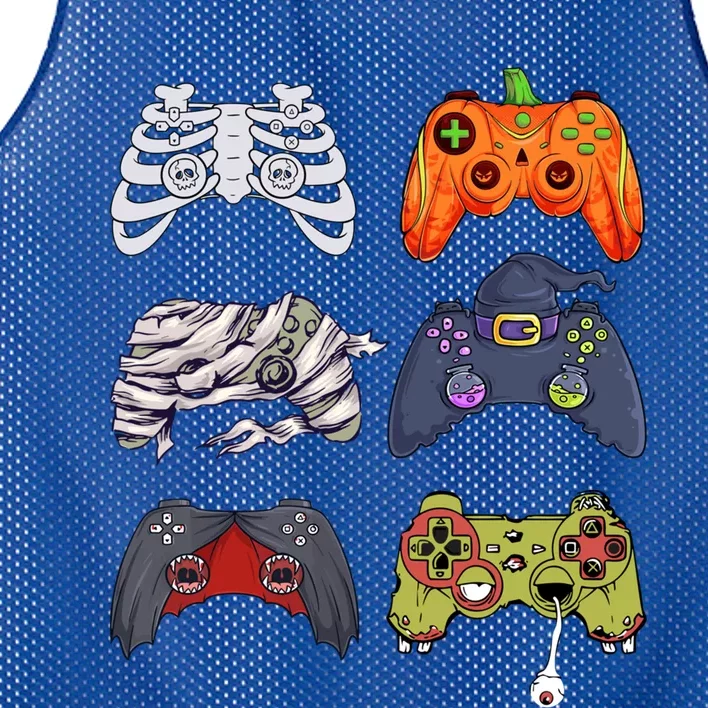 Halloween Skeleton Zombie Gaming Controllers Mummy Cute Gift Mesh Reversible Basketball Jersey Tank