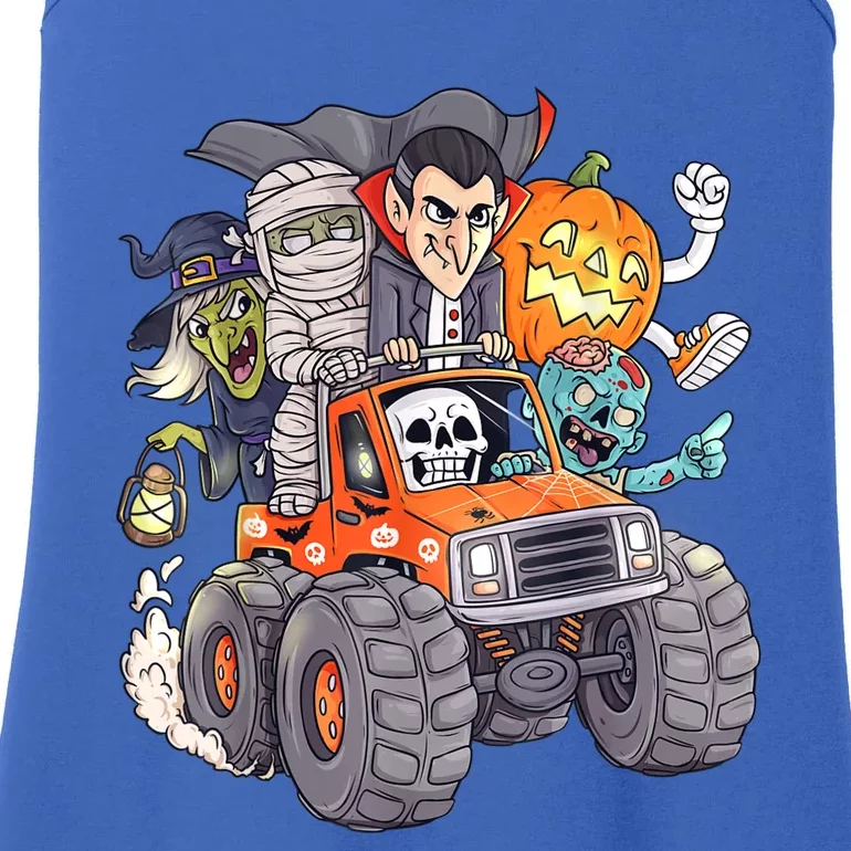 Halloween Skeleton Zombie Monster Truck Vampire Boys Ladies Essential Tank