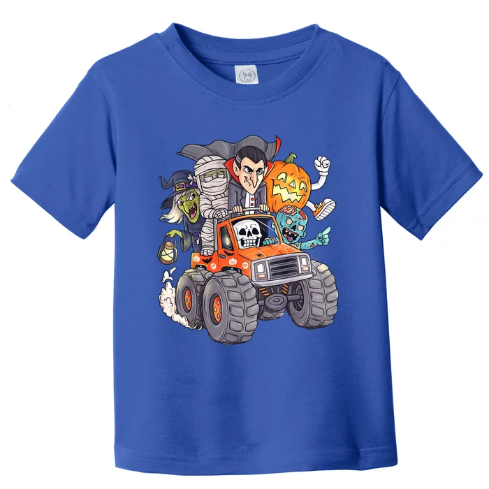 Halloween Skeleton Zombie Monster Truck Vampire Boys Toddler T-Shirt