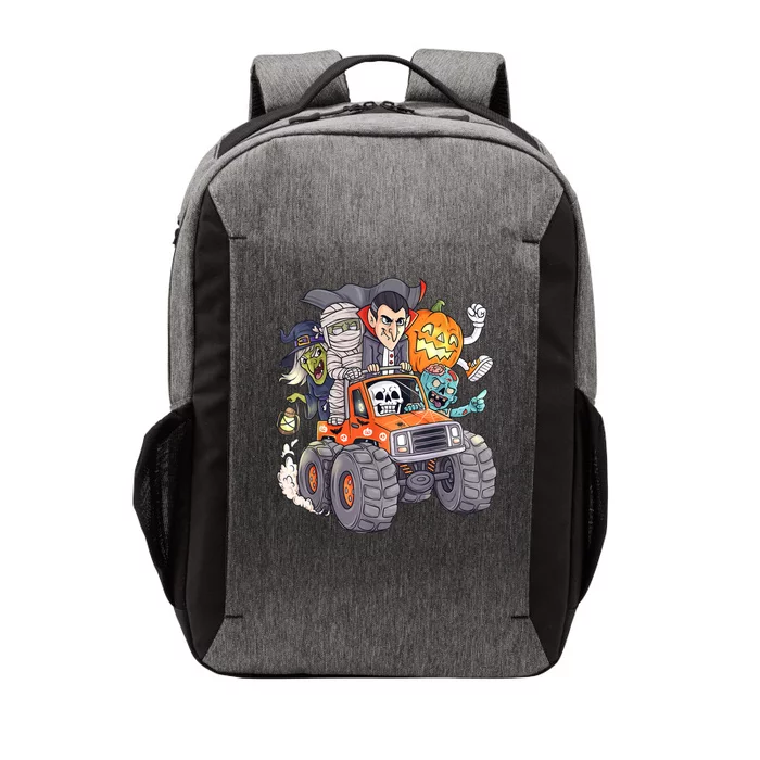 Halloween Skeleton Zombie Monster Truck Vampire Boys Vector Backpack