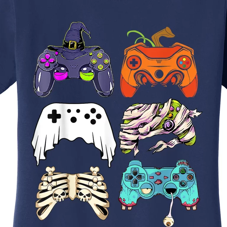 Halloween Skeleton Zombie Gaming Controllers Mummy Women's T-Shirt