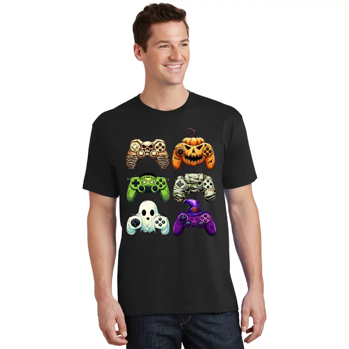 Halloween Skeleton Zombie Gaming Controllers Mummy T-Shirt