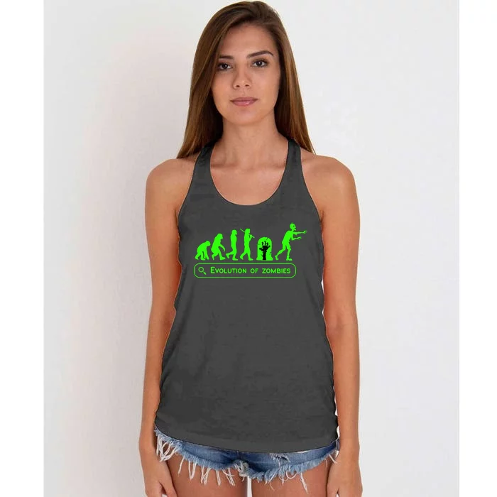 Halloween Spooky Zombie Graveyard Women's Knotted Racerback Tank