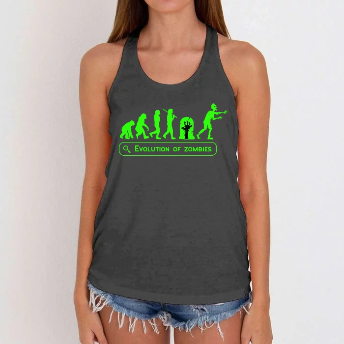 Halloween Spooky Zombie Graveyard Women's Knotted Racerback Tank