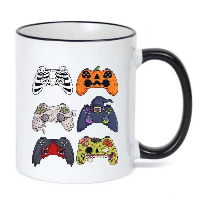 Halloween Skeleton Zombie Gaming Controllers Mummy Black Color Changing Mug