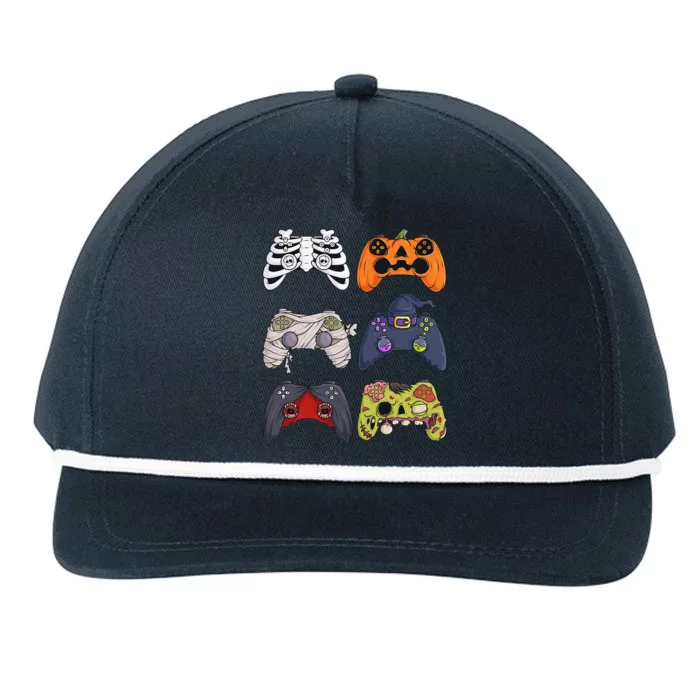 Halloween Skeleton Zombie Gaming Controllers Mummy Snapback Five-Panel Rope Hat