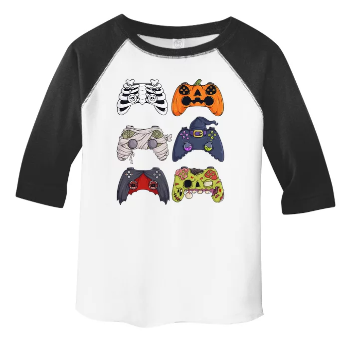 Halloween Skeleton Zombie Gaming Controllers Mummy Toddler Fine Jersey T-Shirt