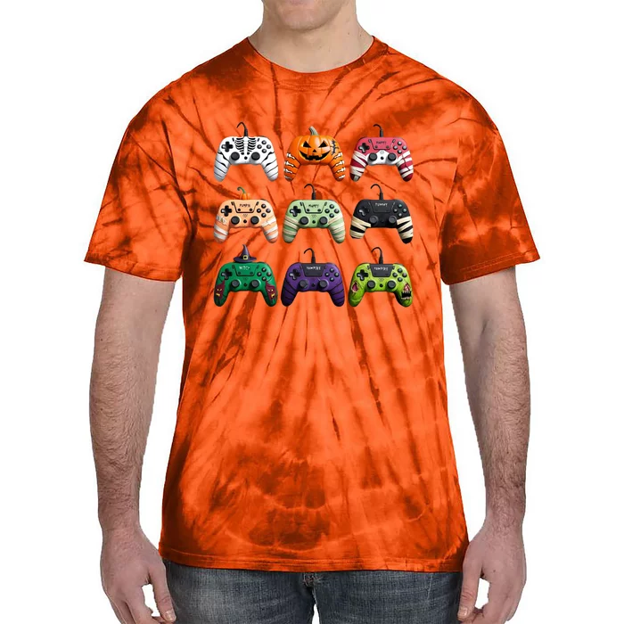 Halloween Skeleton Zombie Gamer Fun Design Tie-Dye T-Shirt