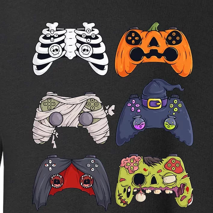 Halloween Skeleton Zombie Gaming Controllers Mummy Kids Toddler Sweatshirt