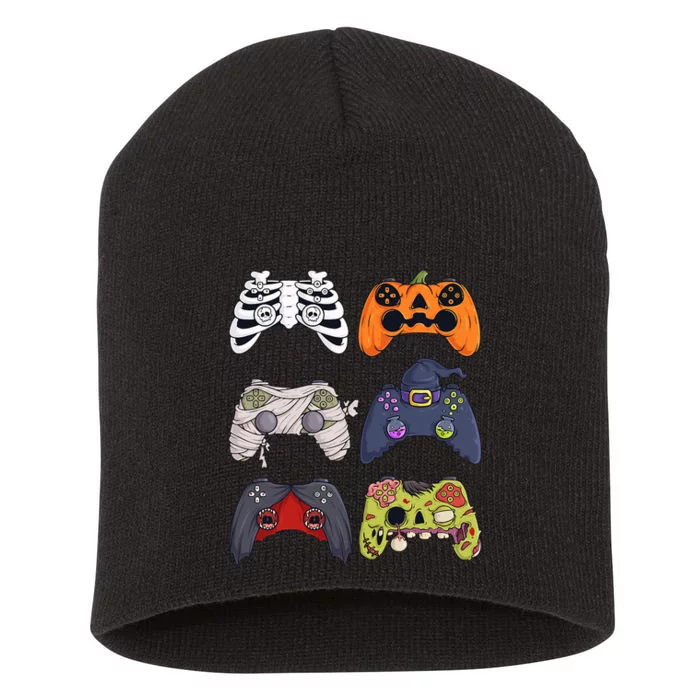 Halloween Skeleton Zombie Gaming Controllers Mummy Kids Short Acrylic Beanie