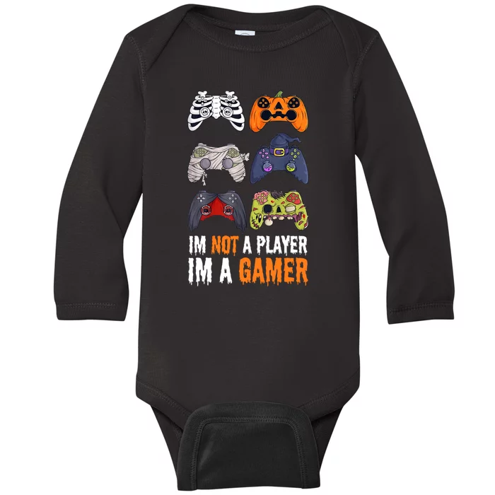 Halloween Skeleton Zombie Gaming Controllers Mummy Baby Long Sleeve Bodysuit