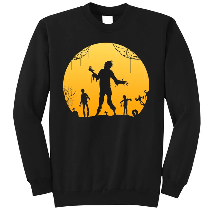 Halloween Spooky Zombie Graveyard Sweatshirt