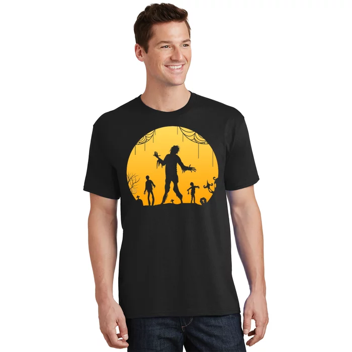 Halloween Spooky Zombie Graveyard T-Shirt