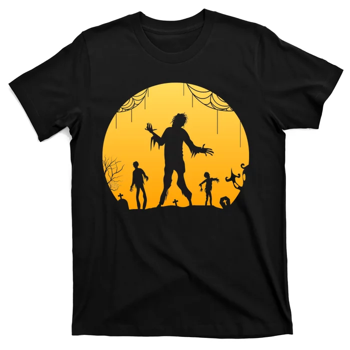 Halloween Spooky Zombie Graveyard T-Shirt