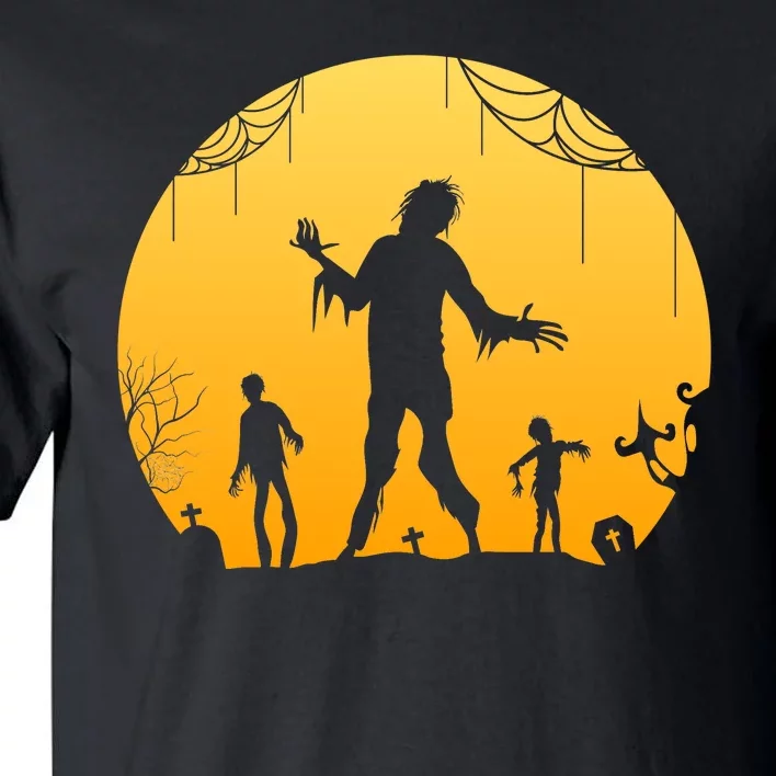 Halloween Spooky Zombie Graveyard Tall T-Shirt