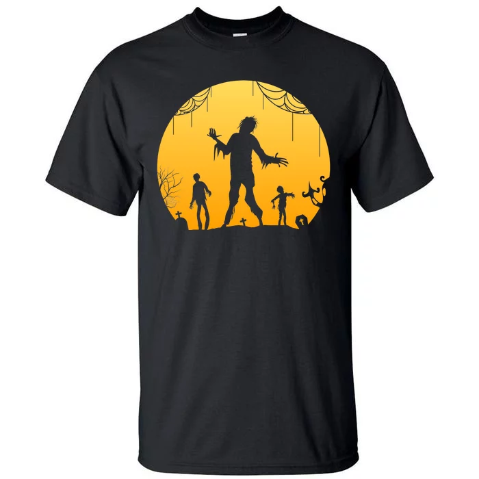 Halloween Spooky Zombie Graveyard Tall T-Shirt