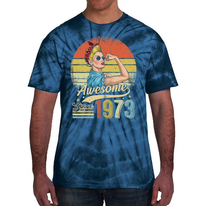 Halfway To 100 50th Birthday Funny 50 Years Old Bday Tie-Dye T-Shirt